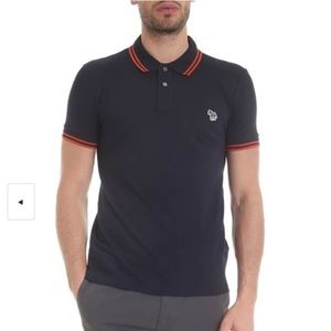 Paul Smith Men's Slim-Fit Dark Navy Zebra Logo Cotton Polo Shirt